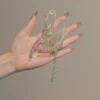 New Style Antique Diamond-Studded Fan-Shaped Hair Clip Pearl Tassel Large Metal Shark Classy Super Fairy Plate Hairpin