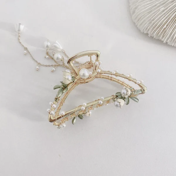 Tassel Twist Hair Clip Back Head Simple One-word Clip G