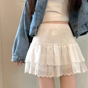 High-Waist-White-Layered-Skirt.webp High Waist White Layered Skirt