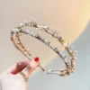 sg-11134201-7qver-lhdfmxr04f1f91.webp Diamond Pearl Double-Layer Headband Korean Sweet Celebrity Super Fairy Hair Accessories Double Row Headwear